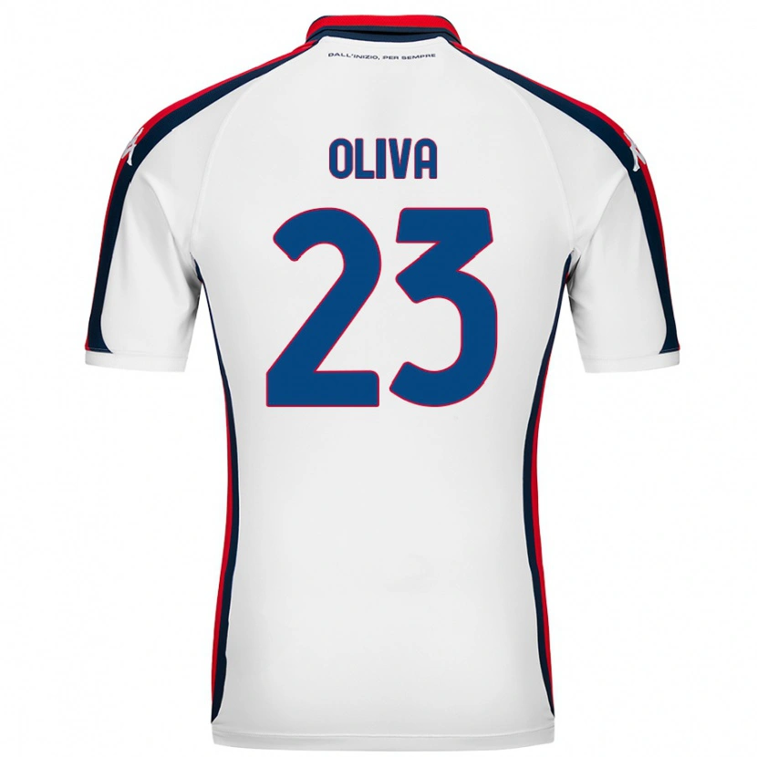 Danxen Mænd Eleonora Oliva #23 Hvid Udebane Spillertrøjer 2024/25 Trøje T-Shirt