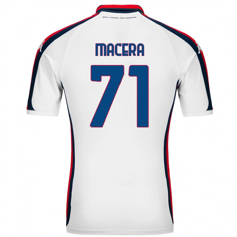 Danxen Mænd Matilde Macera #71 Hvid Udebane Spillertrøjer 2024/25 Trøje T-Shirt