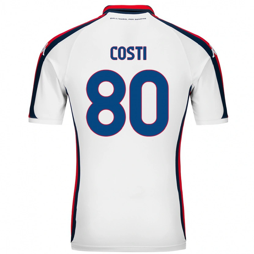 Danxen Mænd Fabiana Costi #80 Hvid Udebane Spillertrøjer 2024/25 Trøje T-Shirt