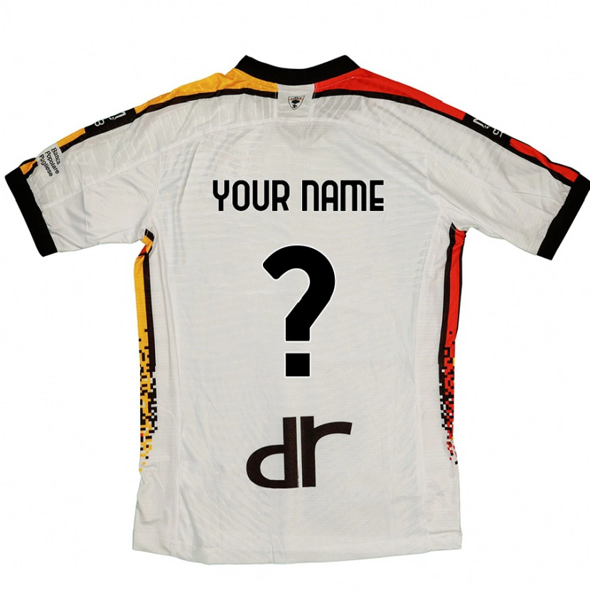 Danxen Mænd Dit Navn #0 Hvid Sort Udebane Spillertrøjer 2024/25 Trøje T-Shirt