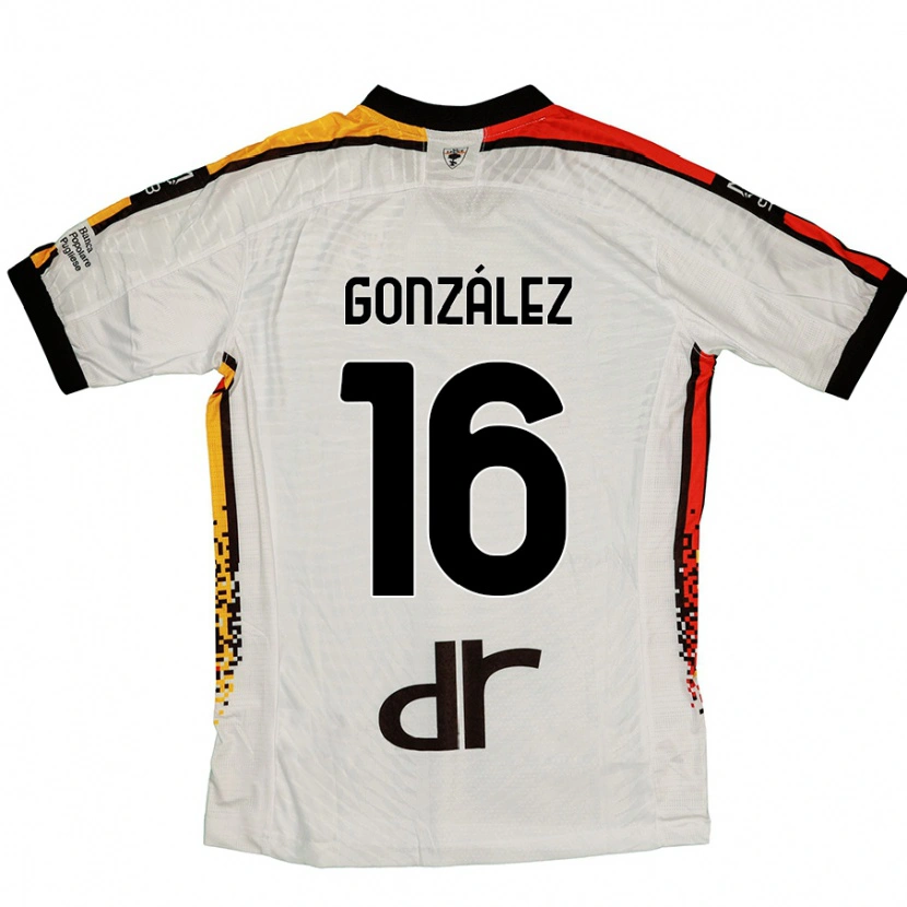 Danxen Mænd Joan González #16 Hvid Sort Udebane Spillertrøjer 2024/25 Trøje T-Shirt