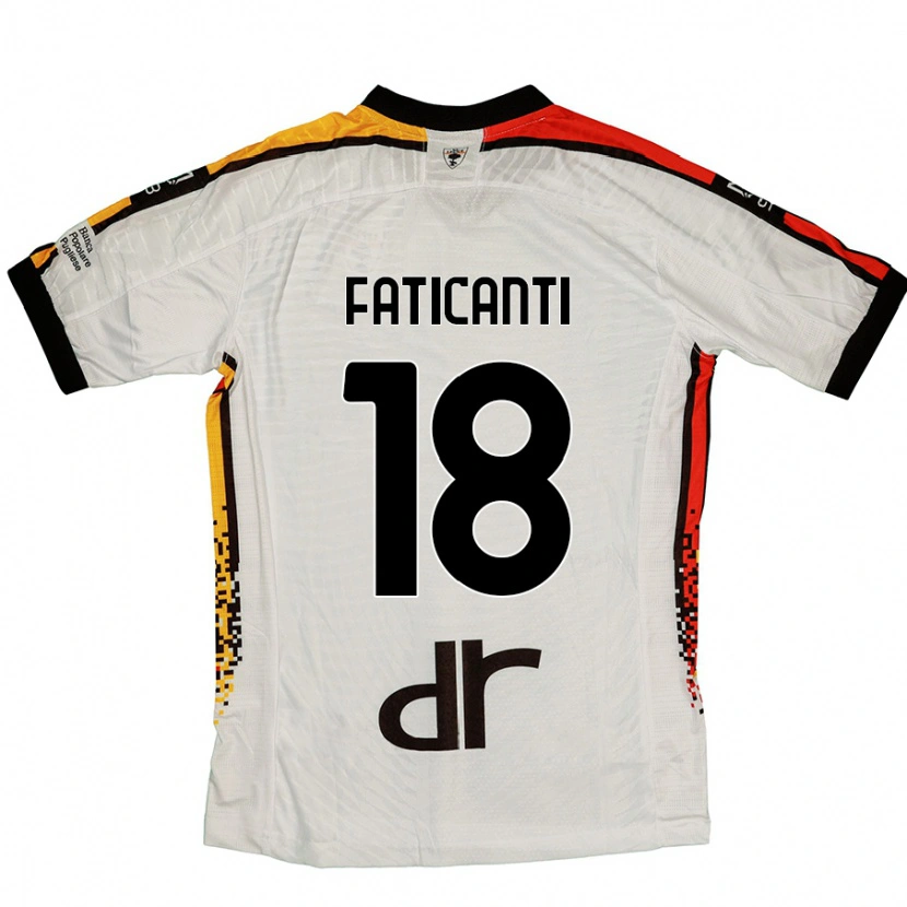Danxen Mænd Giacomo Faticanti #18 Hvid Sort Udebane Spillertrøjer 2024/25 Trøje T-Shirt