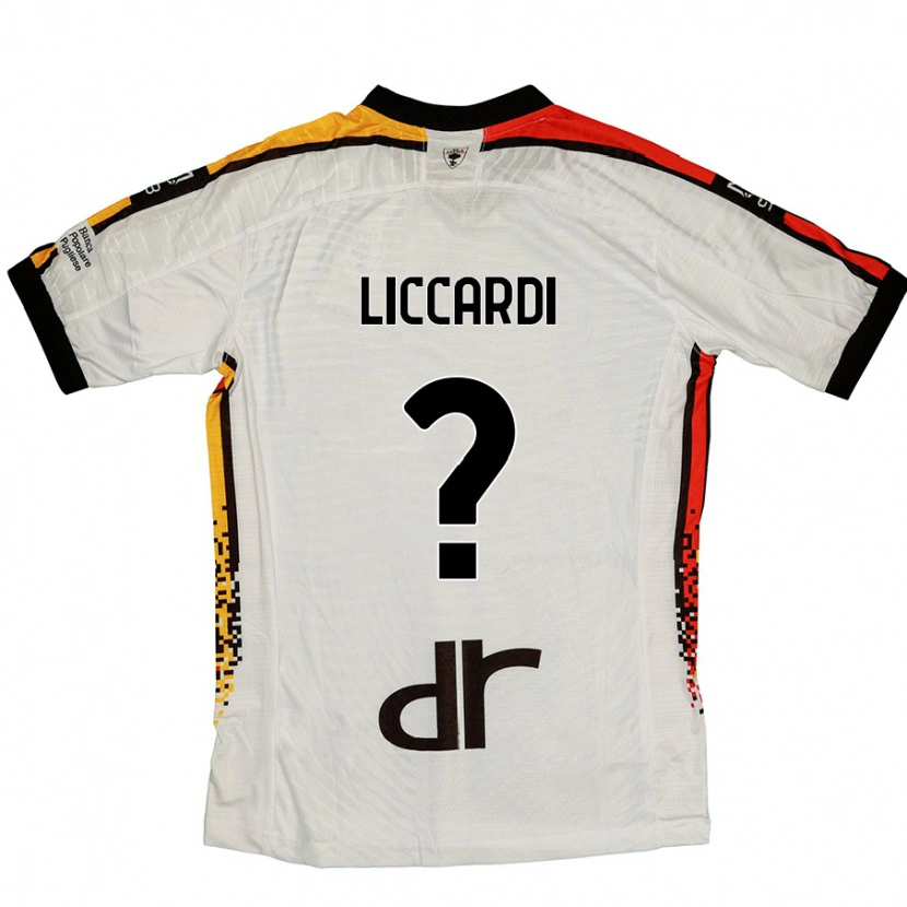 Danxen Mænd Thomas Liccardi #0 Hvid Sort Udebane Spillertrøjer 2024/25 Trøje T-Shirt