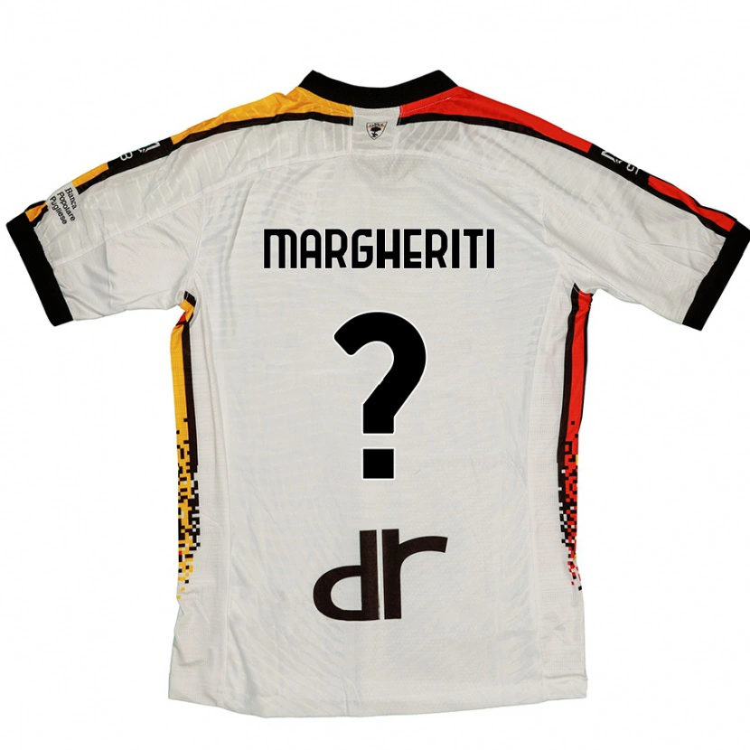 Danxen Mænd Filippo Margheriti #0 Hvid Sort Udebane Spillertrøjer 2024/25 Trøje T-Shirt
