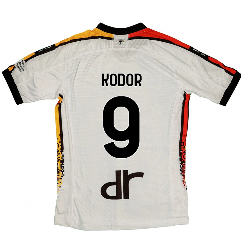 Danxen Mænd Jason Kodor #9 Hvid Sort Udebane Spillertrøjer 2024/25 Trøje T-Shirt