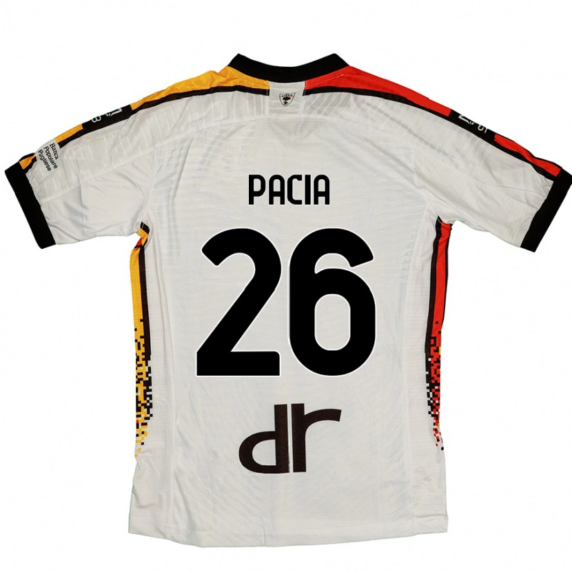 Danxen Mænd Fabiano Pacia #26 Hvid Sort Udebane Spillertrøjer 2024/25 Trøje T-Shirt