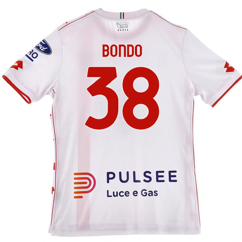 Danxen Mænd Warren Bondo #38 Hvid Rød Udebane Spillertrøjer 2024/25 Trøje T-Shirt
