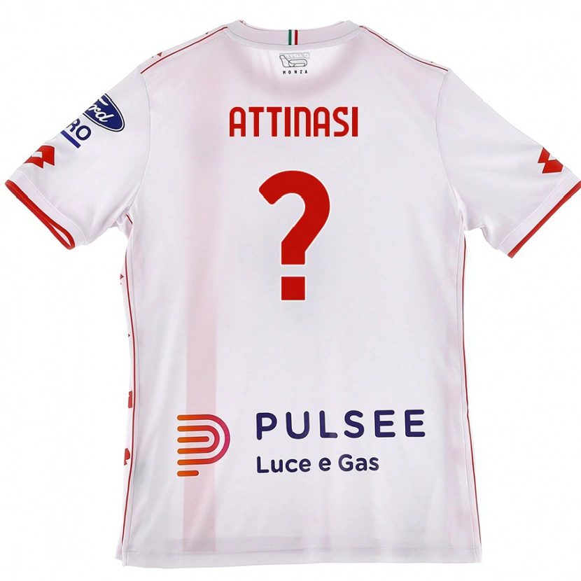 Danxen Mænd Mattia Attinasi #0 Hvid Rød Udebane Spillertrøjer 2024/25 Trøje T-Shirt