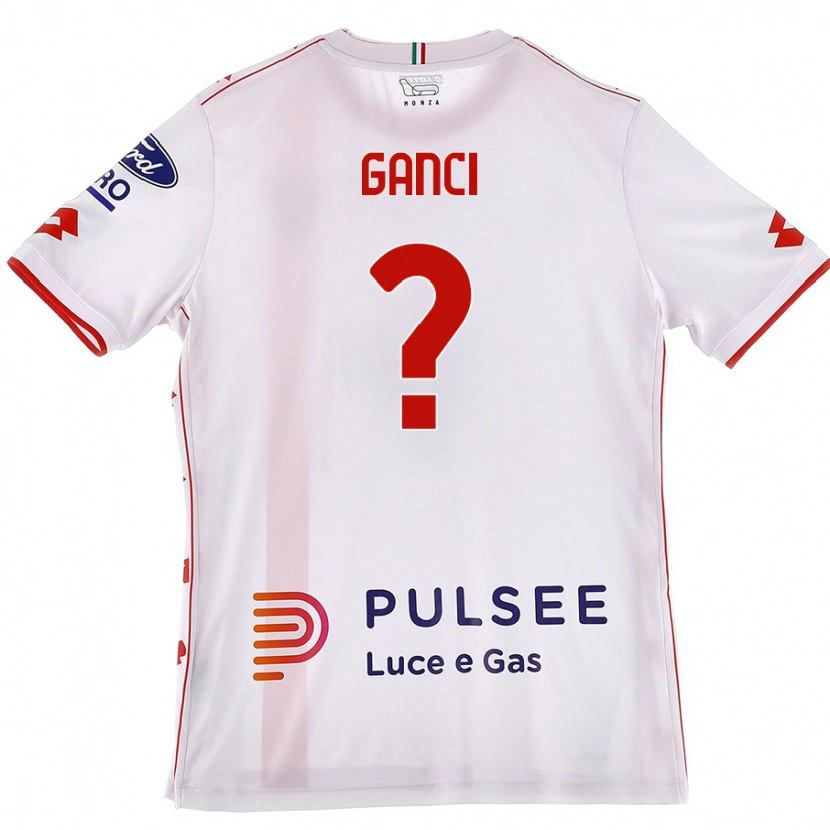 Danxen Mænd Daniele Ganci #0 Hvid Rød Udebane Spillertrøjer 2024/25 Trøje T-Shirt