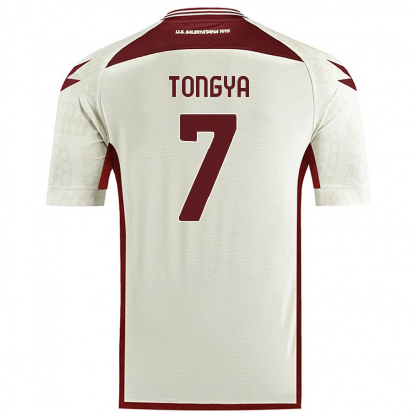Danxen Mænd Franco Tongya #7 Creme Farve Udebane Spillertrøjer 2024/25 Trøje T-Shirt