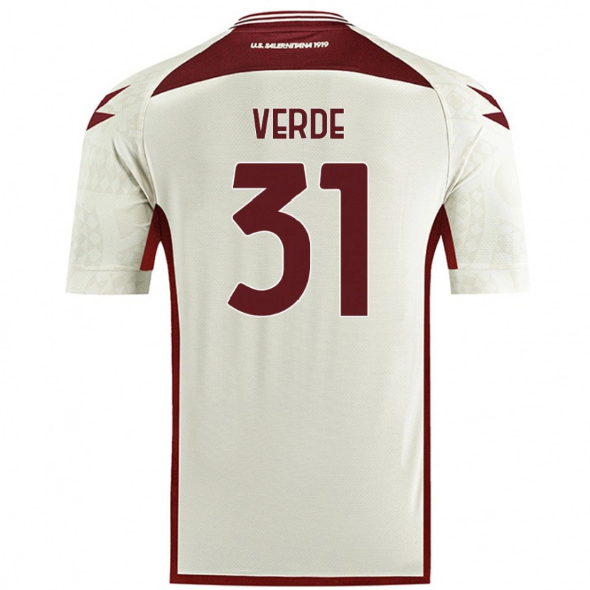 Danxen Mænd Daniele Verde #31 Creme Farve Udebane Spillertrøjer 2024/25 Trøje T-Shirt