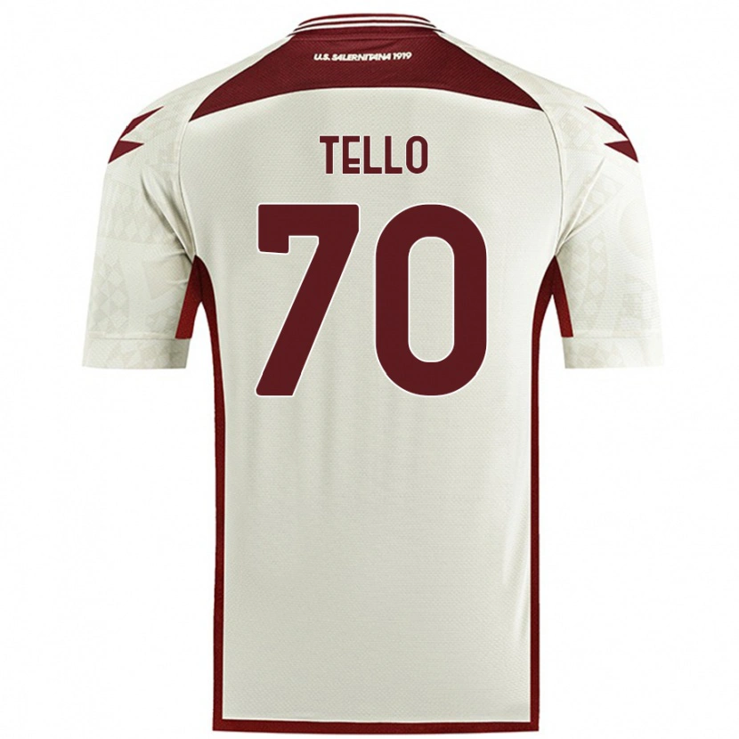 Danxen Mænd Andrés Tello #70 Creme Farve Udebane Spillertrøjer 2024/25 Trøje T-Shirt