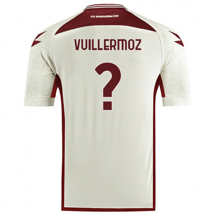 Danxen Mænd Joshua Vuillermoz #0 Creme Farve Udebane Spillertrøjer 2024/25 Trøje T-Shirt