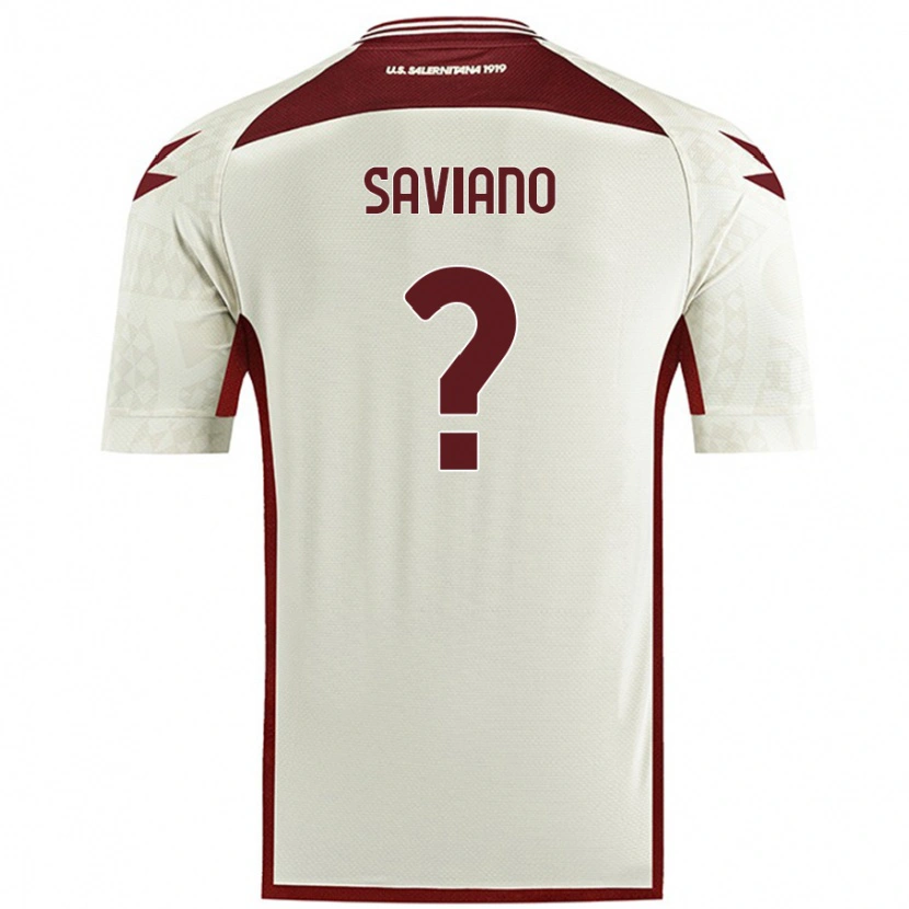 Danxen Mænd Gianpaolo Saviano #0 Creme Farve Udebane Spillertrøjer 2024/25 Trøje T-Shirt