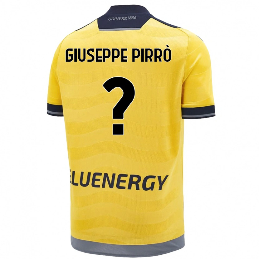 Danxen Mænd Marco Giuseppe Pirrò #0 Gylden Udebane Spillertrøjer 2024/25 Trøje T-Shirt