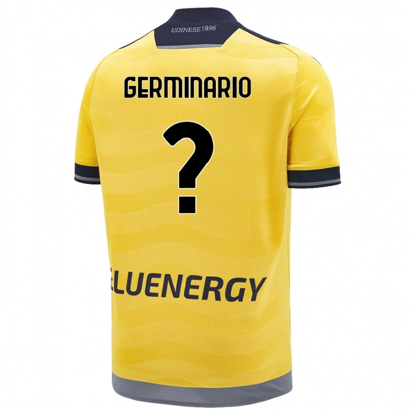 Danxen Mænd Mattia Germinario #0 Gylden Udebane Spillertrøjer 2024/25 Trøje T-Shirt