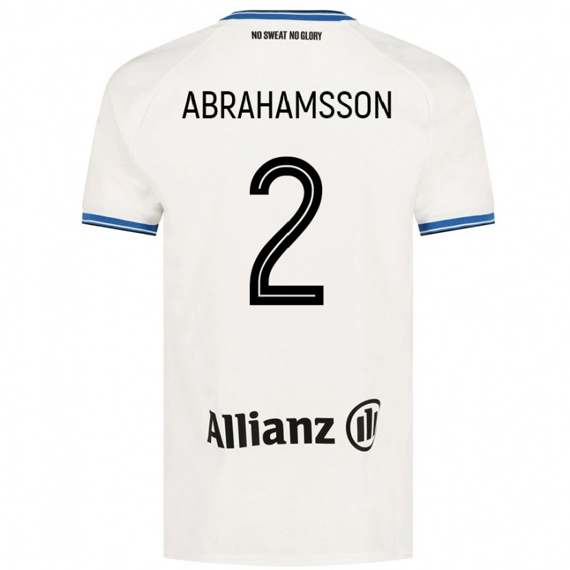 Danxen Mænd Sejde Abrahamsson #2 Hvid Udebane Spillertrøjer 2024/25 Trøje T-Shirt