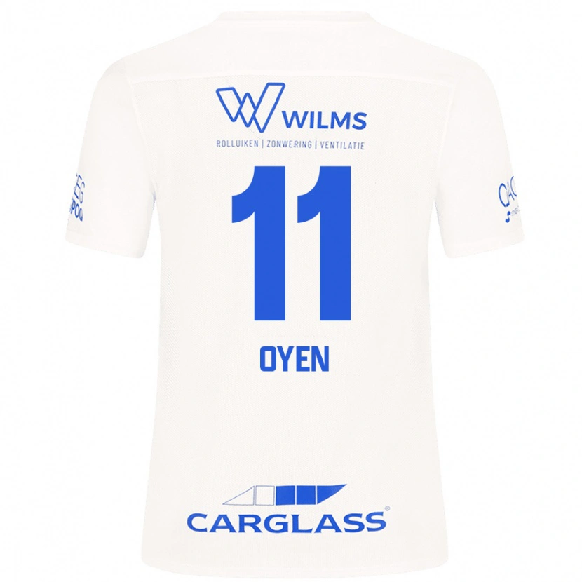 Danxen Mænd Luca Oyen #11 Hvid Udebane Spillertrøjer 2024/25 Trøje T-Shirt