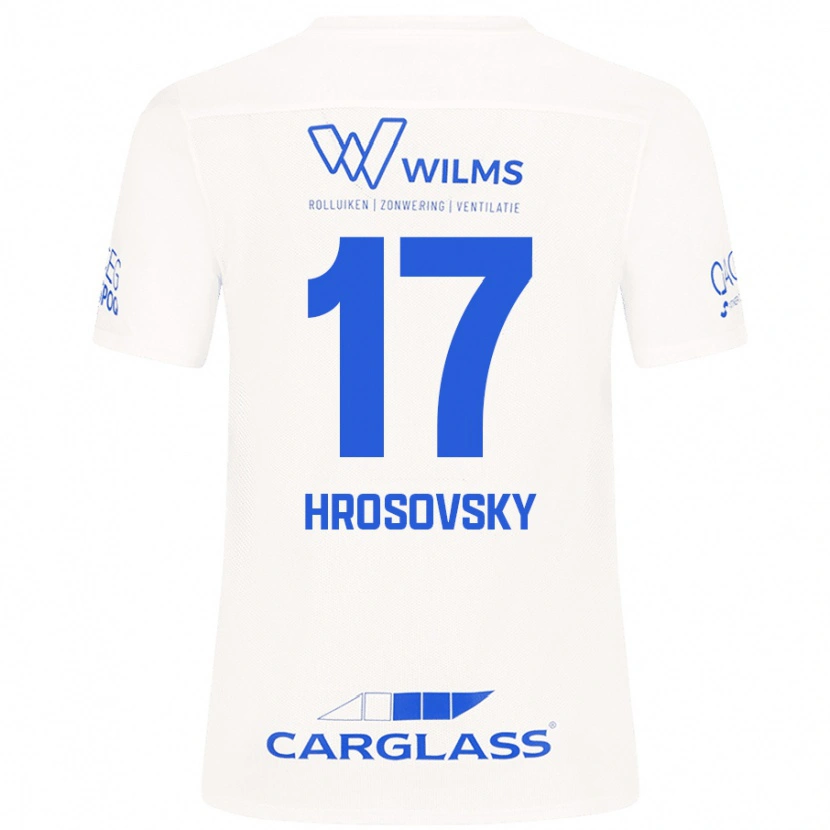 Danxen Mænd Patrik Hrosovsky #17 Hvid Udebane Spillertrøjer 2024/25 Trøje T-Shirt