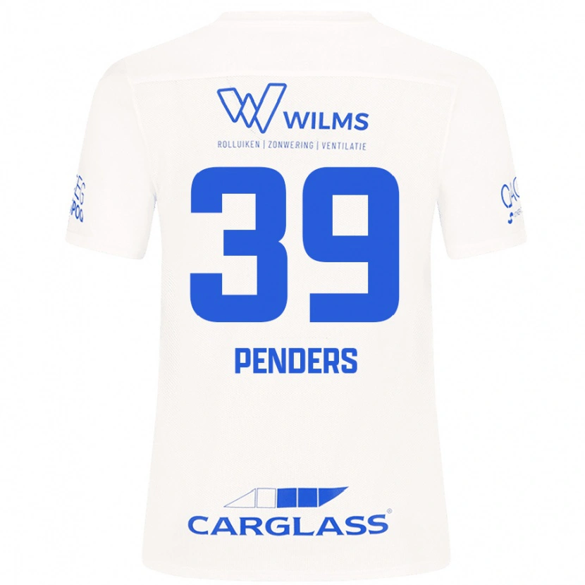 Danxen Mænd Mike Penders #39 Hvid Udebane Spillertrøjer 2024/25 Trøje T-Shirt