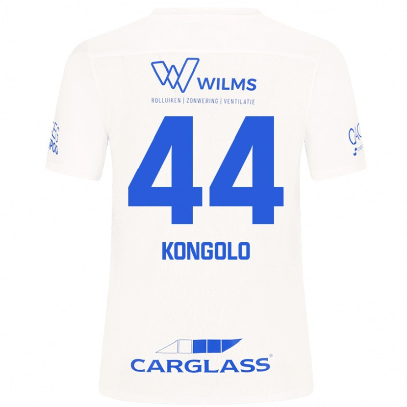 Danxen Mænd Josue Kongolo #44 Hvid Udebane Spillertrøjer 2024/25 Trøje T-Shirt