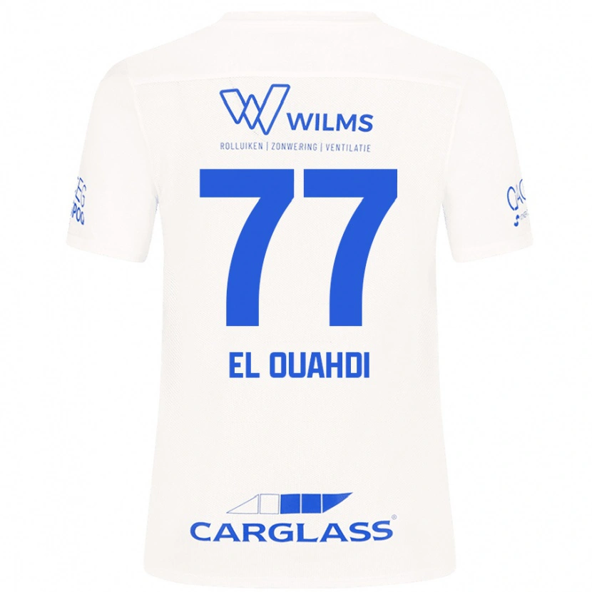 Danxen Mænd Zakaria El Ouahdi #77 Hvid Udebane Spillertrøjer 2024/25 Trøje T-Shirt