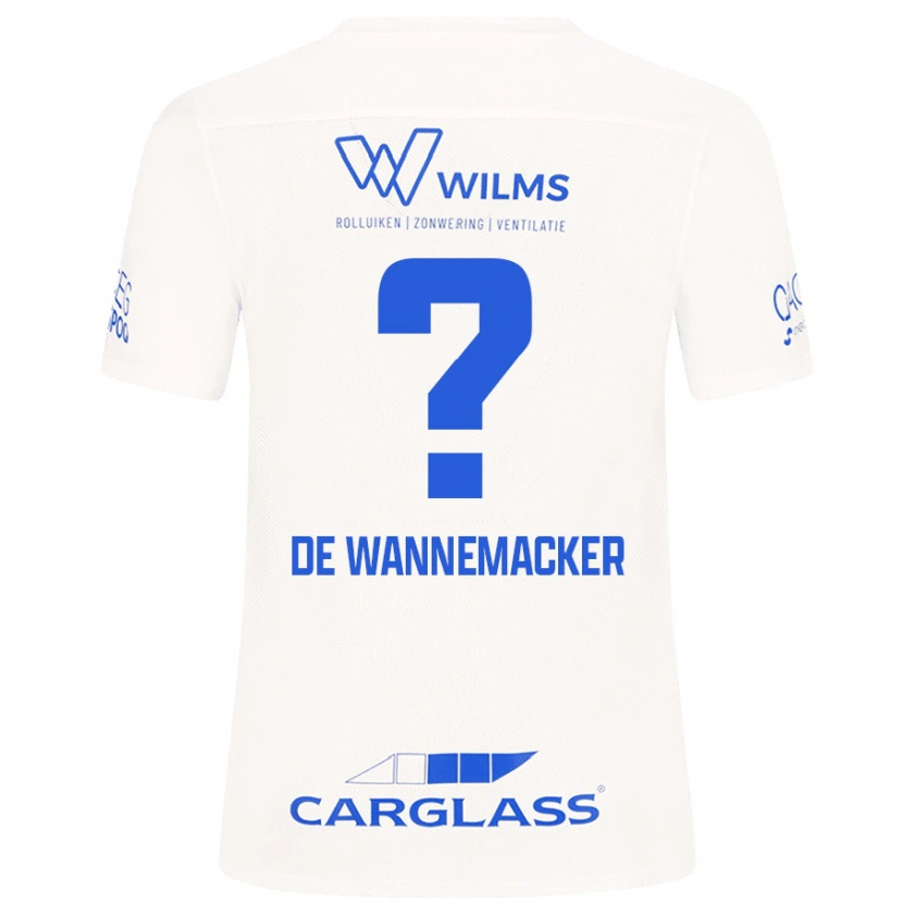 Danxen Mænd August De Wannemacker #0 Hvid Udebane Spillertrøjer 2024/25 Trøje T-Shirt