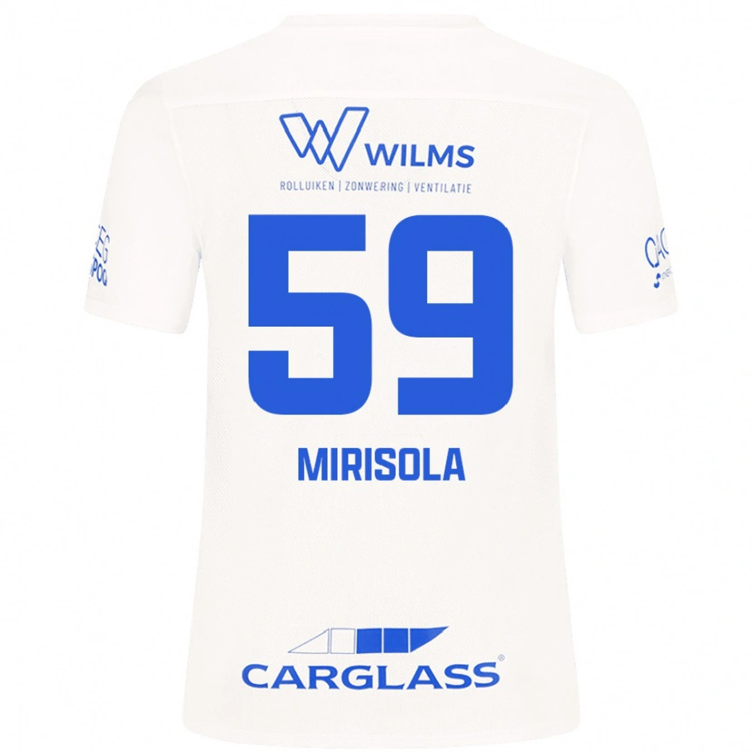 Danxen Mænd Robin Mirisola #59 Hvid Udebane Spillertrøjer 2024/25 Trøje T-Shirt
