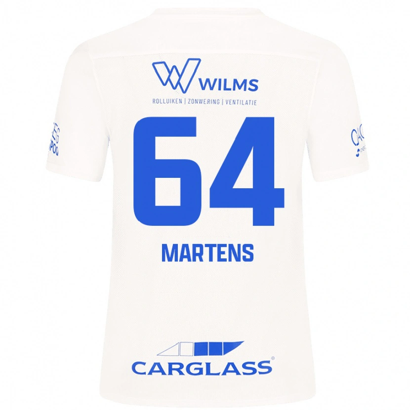 Danxen Mænd Nolan Martens #64 Hvid Udebane Spillertrøjer 2024/25 Trøje T-Shirt