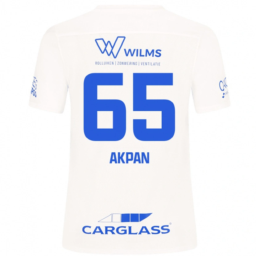 Danxen Mænd Christian Akpan #65 Hvid Udebane Spillertrøjer 2024/25 Trøje T-Shirt