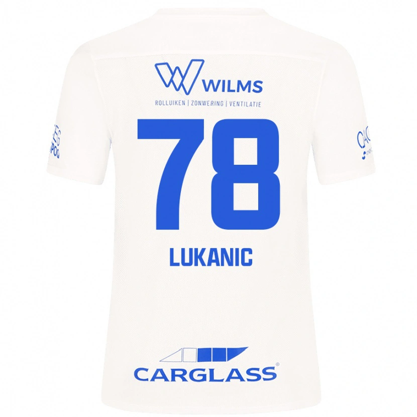 Danxen Mænd Luka Lukanic #78 Hvid Udebane Spillertrøjer 2024/25 Trøje T-Shirt