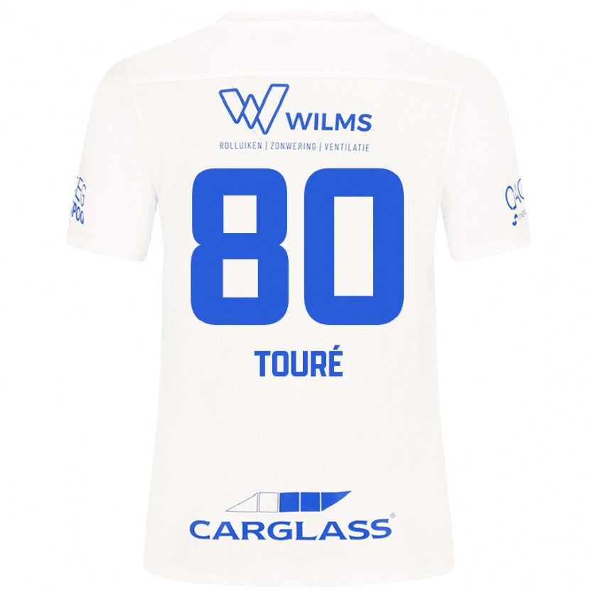 Danxen Mænd Saïdou Touré #80 Hvid Udebane Spillertrøjer 2024/25 Trøje T-Shirt