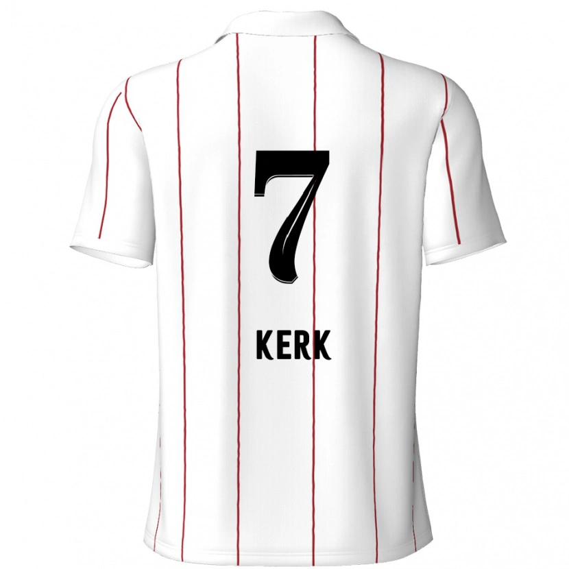 Danxen Mænd Gyrano Kerk #7 Hvid Sort Udebane Spillertrøjer 2024/25 Trøje T-Shirt
