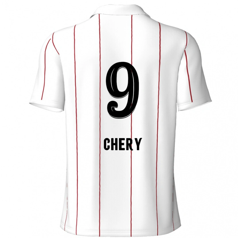 Danxen Mænd Tjaronn Chery #9 Hvid Sort Udebane Spillertrøjer 2024/25 Trøje T-Shirt