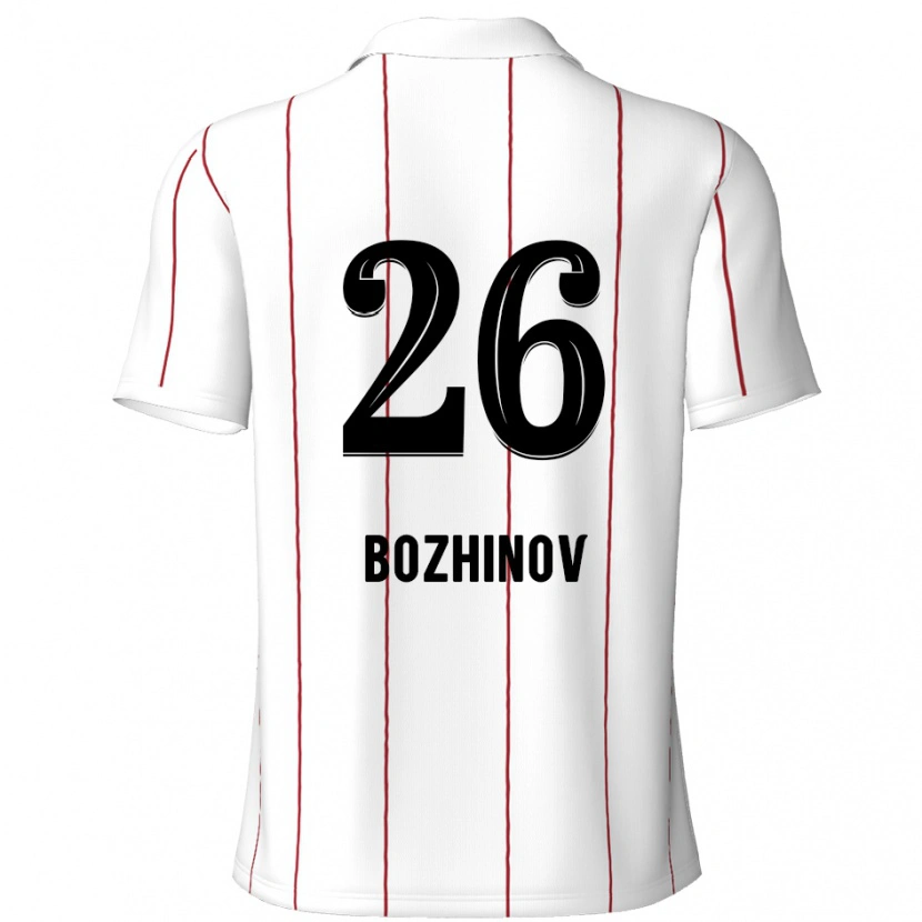 Danxen Mænd Rosen Bozhinov #26 Hvid Sort Udebane Spillertrøjer 2024/25 Trøje T-Shirt