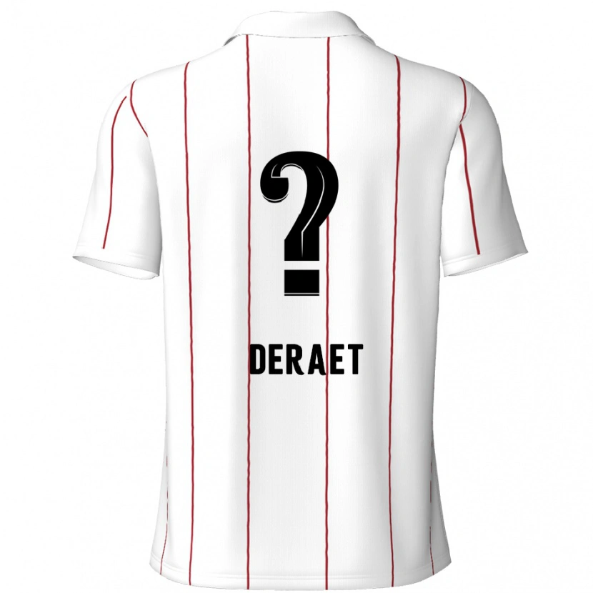Danxen Mænd Xavi Deraet #0 Hvid Sort Udebane Spillertrøjer 2024/25 Trøje T-Shirt