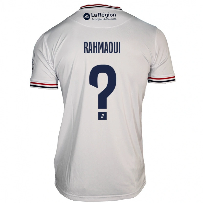 Danxen Mænd Yazid Rahmaoui #0 Hvid Udebane Spillertrøjer 2024/25 Trøje T-Shirt