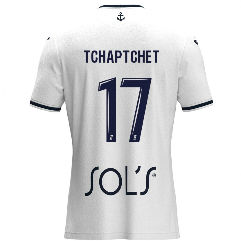 Danxen Mænd Chanel Tchaptchet #17 Hvid Mørkeblå Udebane Spillertrøjer 2024/25 Trøje T-Shirt