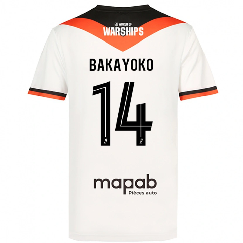 Danxen Mænd Tiemoué Bakayoko #14 Hvid Udebane Spillertrøjer 2024/25 Trøje T-Shirt