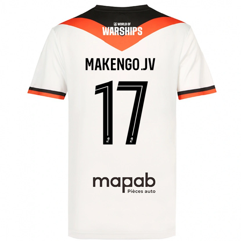 Danxen Mænd Jean-Victor Makengo #17 Hvid Udebane Spillertrøjer 2024/25 Trøje T-Shirt
