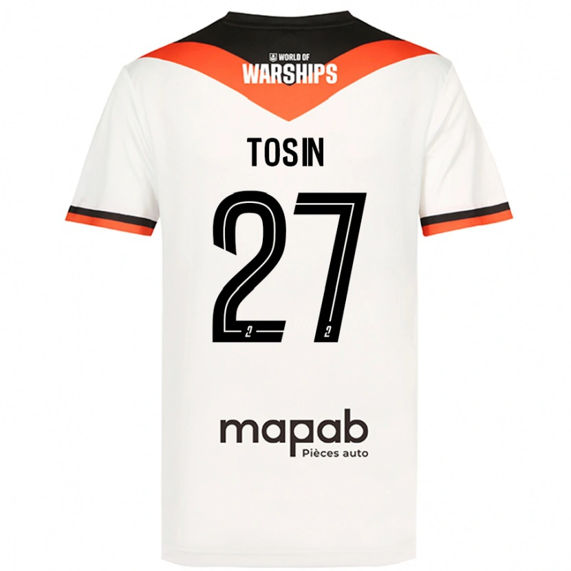 Danxen Mænd Aiyegun Tosin #27 Hvid Udebane Spillertrøjer 2024/25 Trøje T-Shirt
