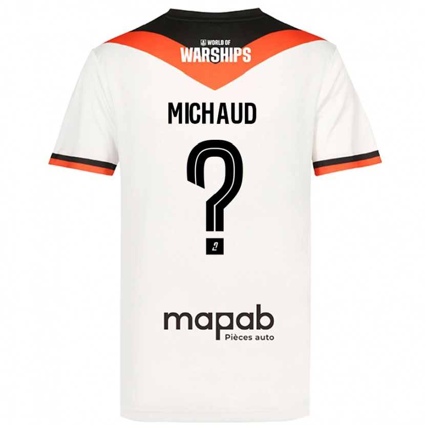 Danxen Mænd Etan Michaud #0 Hvid Udebane Spillertrøjer 2024/25 Trøje T-Shirt