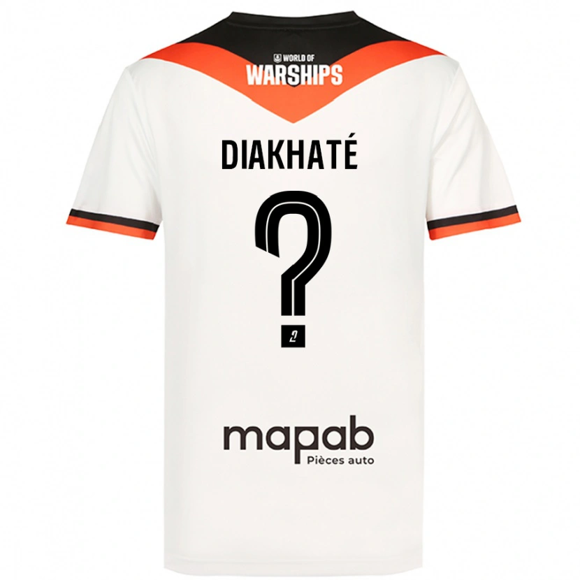 Danxen Mænd Yanis Diakhaté #0 Hvid Udebane Spillertrøjer 2024/25 Trøje T-Shirt