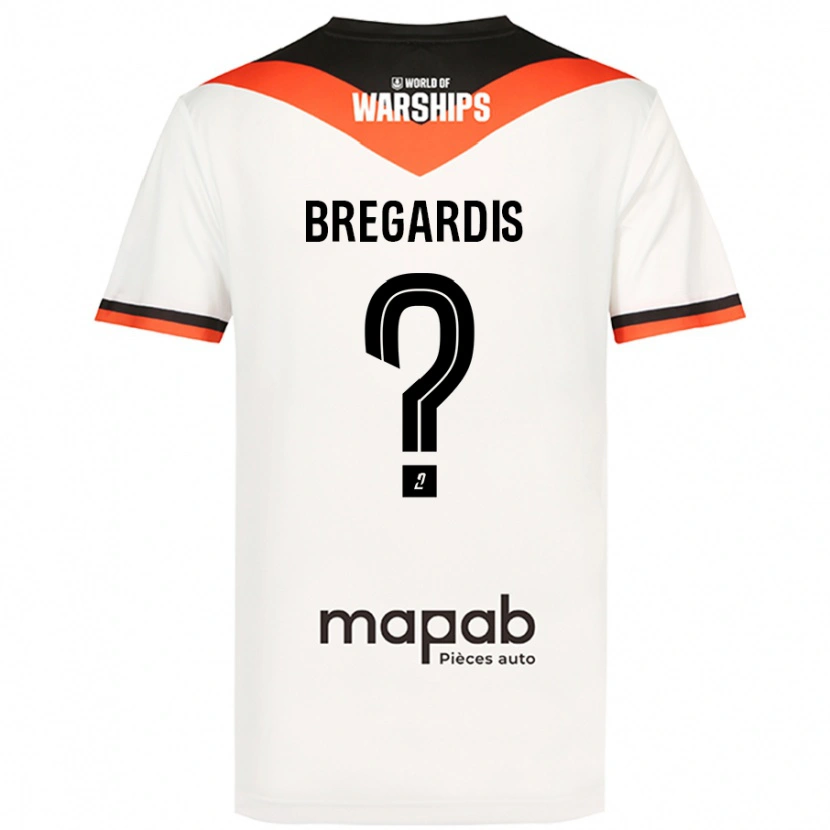 Danxen Mænd Tom Bregardis #0 Hvid Udebane Spillertrøjer 2024/25 Trøje T-Shirt