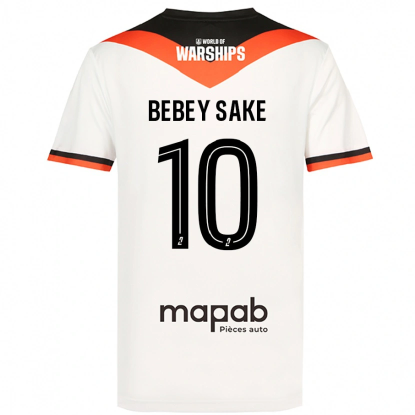 Danxen Mænd Mattéo Bebey Sake #10 Hvid Udebane Spillertrøjer 2024/25 Trøje T-Shirt