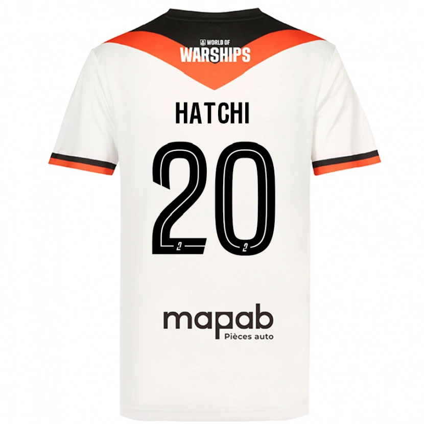 Danxen Mænd Jérémy Hatchi #20 Hvid Udebane Spillertrøjer 2024/25 Trøje T-Shirt