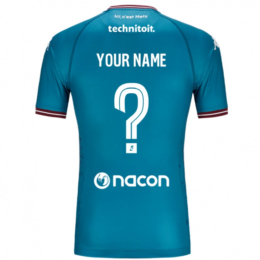Danxen Mænd Dit Navn #0 Bleu Benzin Udebane Spillertrøjer 2024/25 Trøje T-Shirt