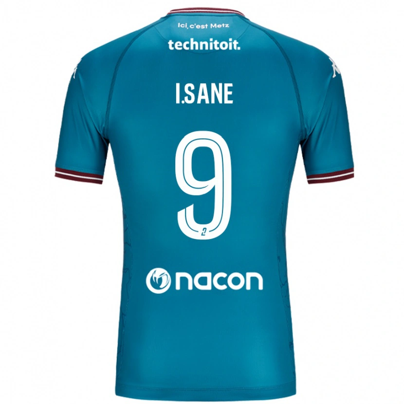 Danxen Mænd Ibou Sané #9 Bleu Benzin Udebane Spillertrøjer 2024/25 Trøje T-Shirt