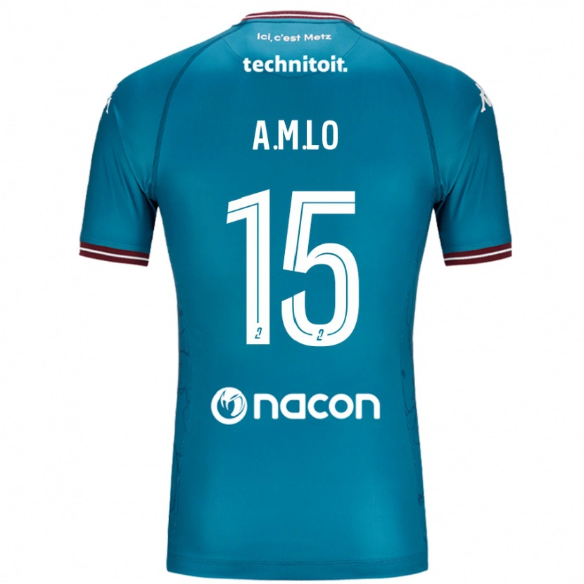 Danxen Mænd Aboubacar Lô #15 Bleu Benzin Udebane Spillertrøjer 2024/25 Trøje T-Shirt