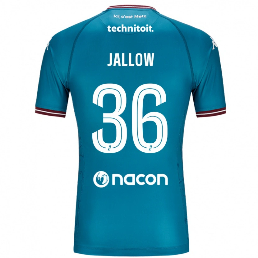 Danxen Mænd Ablie Jallow #36 Bleu Benzin Udebane Spillertrøjer 2024/25 Trøje T-Shirt